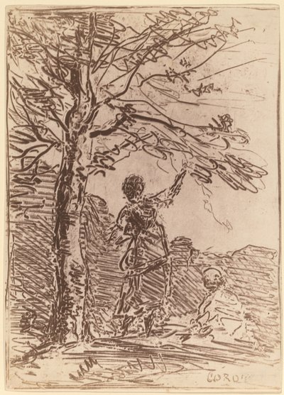 若い女性と死 La Jeune Fille et la Mort』1854年。 作： Jean Baptiste Camille Corot