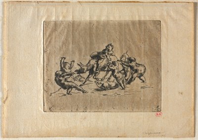 子供とロバのバッカナル。 作： Jean Baptiste Carpeaux