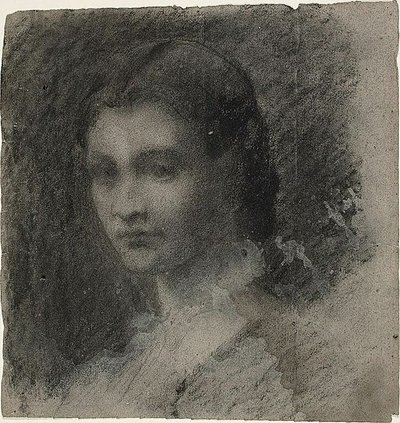 若い女性の胸像（レクト）、座っている女性像（裏面） 作： Jean Baptiste Carpeaux