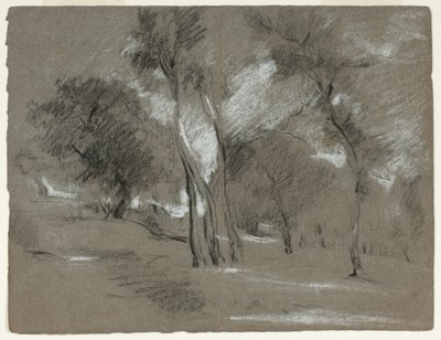 樹木のある風景 作： Jean Baptiste Carpeaux