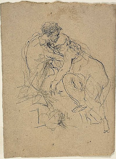 抱き合う座ったカップル 作： Jean Baptiste Carpeaux