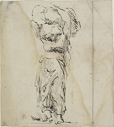 大きな束を運ぶ女性の立像 作： Jean-Baptiste Carpeaux