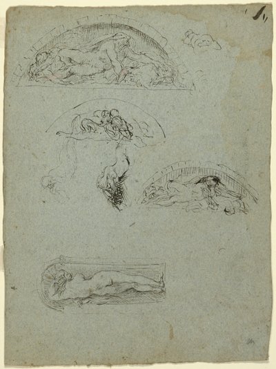 ニッチの地位とウゴリーノグループの研究、1857-58 作： Jean Baptiste Carpeaux