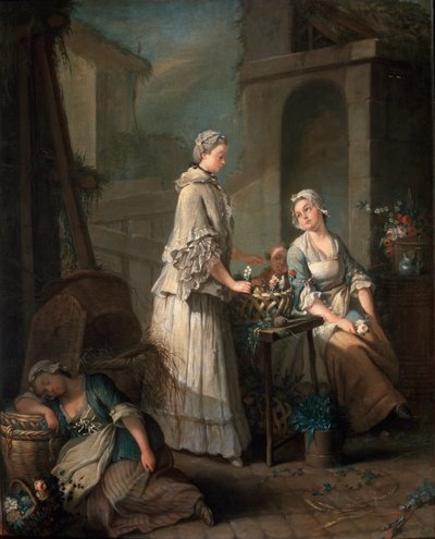 フラワーガール、c1795-c1799。 作： Jean Baptiste Charpentier the Elder