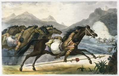 クアングル族インディアンの担当 作： Jean Baptiste Debret