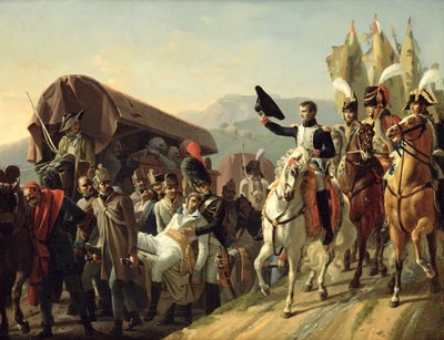 ナポレオン（1769-1821）傷ついた勇気に敬意を払う、1806 作： Jean Baptiste Debret