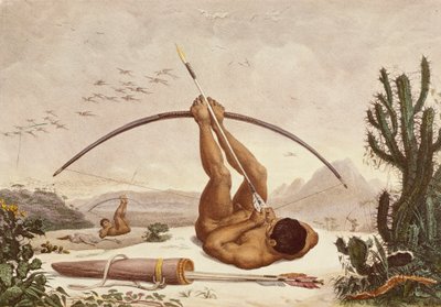 ネイティブアーチャー、ブラジル奥地の旅からのイラスト 作： Jean Baptiste Debret