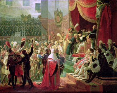 アンヴァリッド教会における名誉部隊の十字架の最初の配布、1804年7月14日、1812 作： Jean Baptiste Debret