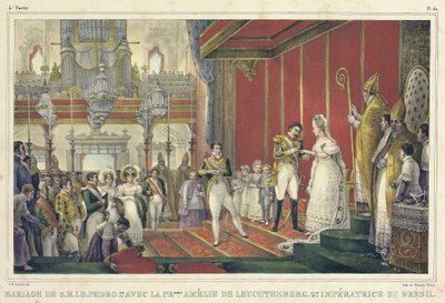ロイヒテンベルクのアメリーの結婚（Amelie de Leuchtenberg 作： Jean Baptiste Debret
