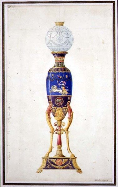 磁器ランプのデザイン 作： Jean Baptiste Dedeban