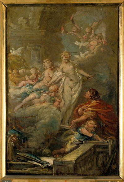 ピグマリオンとガラテアのスケッチ by Jean Baptiste Deshays (1729-1765) 18 世紀 Sun. 0.49×0.33メートル。 美術館ツアー 作： Jean Baptiste Deshays