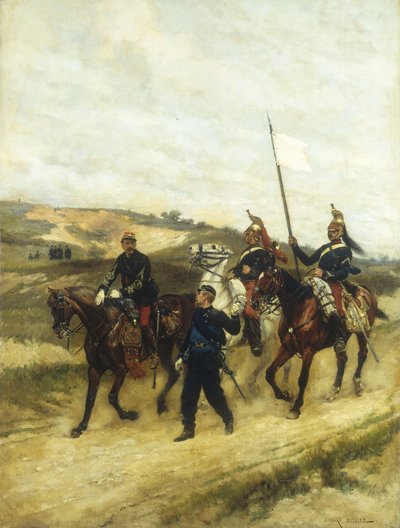 騎兵事務所と竜騎兵 作： Jean Baptiste Edouard Detaille