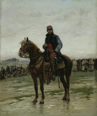 A Mounted Officer, 1877年。 作： Jean Baptiste Edouard Detaille