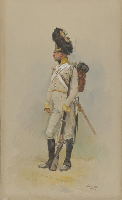 1891年の市営衛兵の常備擲弾兵。 作： Jean Baptiste Edouard Detaille