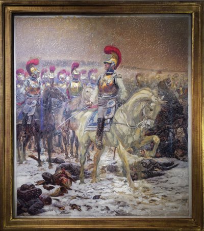 突撃の前に、カラビネロスはウィンコウォ（またはロシアのタルーティノ）の戦いで 作： Jean Baptiste Edouard Detaille