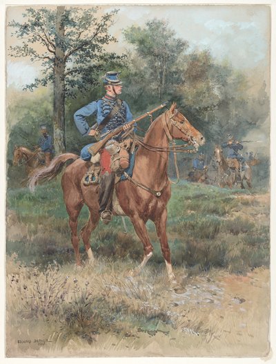 馬に乗ったハンター 作： Jean Baptiste Edouard Detaille