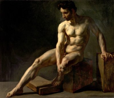着席男性ヌード 作： Jean Baptiste Edouard Detaille