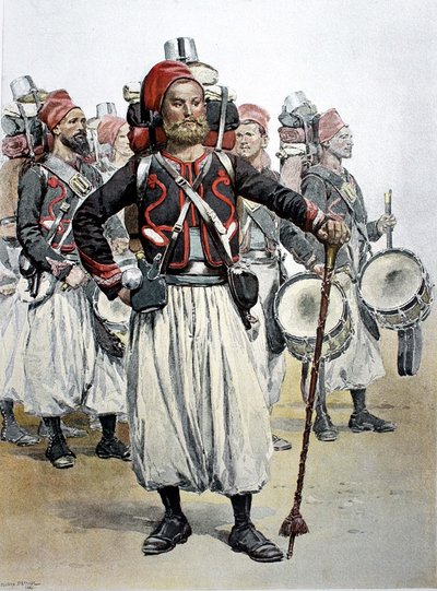 ズアーブドラムメジャー（北アフリカ 作： Jean Baptiste Edouard Detaille