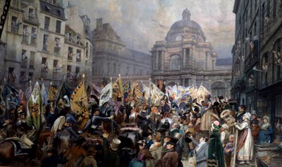 ウルムとアウスターリッツの戦いの後、トロフィーの元老院に引き渡された（1月1日 作： Jean Baptiste Edouard Detaille