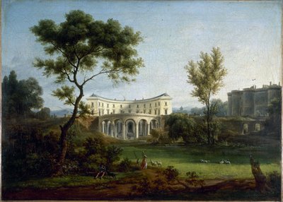 ボーマルシェの家とバスティーユ、1788年頃（油彩・カンヴァス） 作： Jean Baptiste Genillion