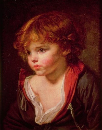 開いたシャツを着た金髪の少年 作： Jean Baptiste Greuze