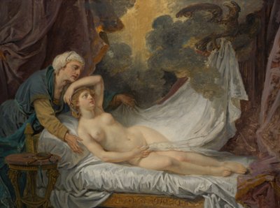 アイギナ、ジュピターが訪れた。 1767-69。 作： Jean Baptiste Greuze
