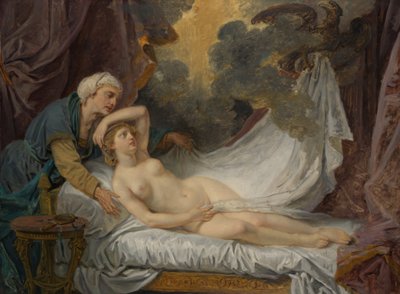 木星が訪れたアイギナ、c.1767-69（帆布に油彩） 作： Jean Baptiste Greuze
