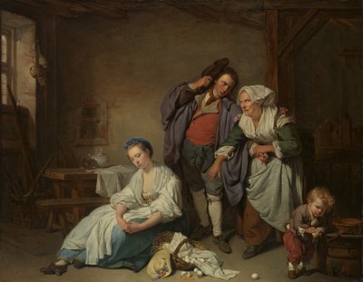 壊れた卵、1756 作： Jean Baptiste Greuze