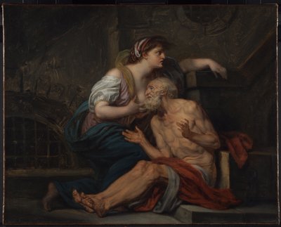 シモンとペロ："ローマの慈善" 作： Jean-Baptiste Greuze