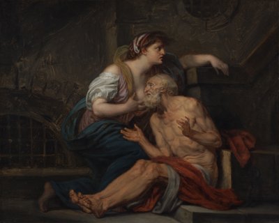 シモンとペロ："ローマの慈善" 作： Jean Baptiste Greuze