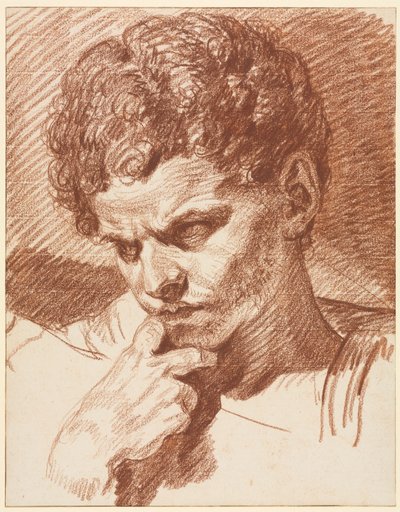カラカラの頭、c。 1768年。 作： Jean Baptiste Greuze