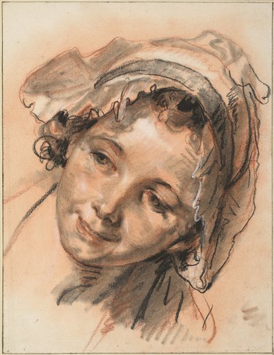 微笑む少女の頭 作： Jean-Baptiste Greuze