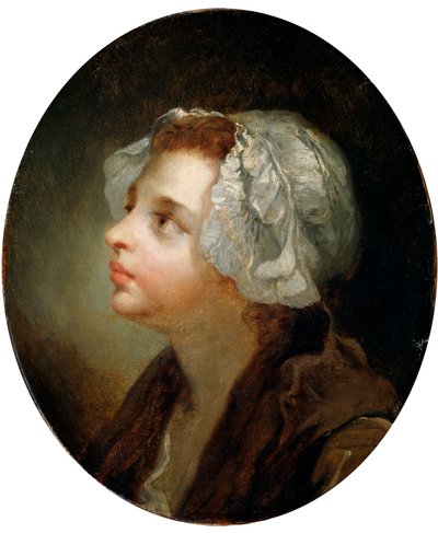 18世紀の少女の頭 作： Jean Baptiste Greuze