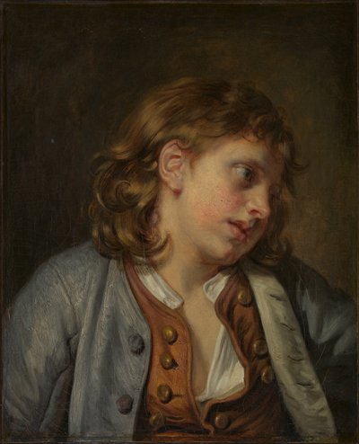少年の頭、1763年。 作： Jean Baptiste Greuze
