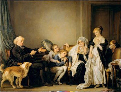 未亡人と彼女の司祭 作： Jean Baptiste Greuze
