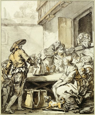 踊る人形とサヴォヤール 作： Jean-Baptiste Greuze