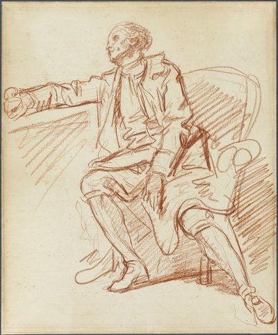 座っている紳士 作： Jean Baptiste Greuze