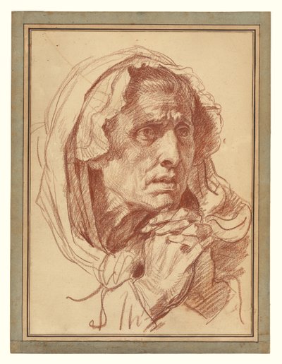 老女の頭部の研究 作： Jean Baptiste Greuze