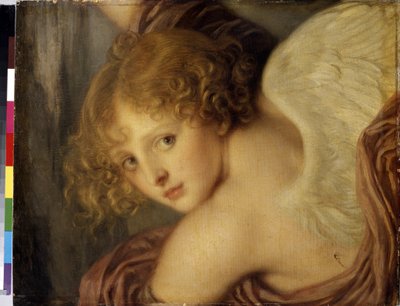 「テテ・デ・キューピドン」（キューピッドの頭） ジャン・バティスト・グルーズ作（1725-1805） 1786年 エルミタージュ美術館 サンクトペテルブルク 作： Jean Baptiste Greuze