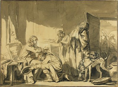 父方の祝福、あるいはバジーレの旅立ち 作： Jean Baptiste Greuze