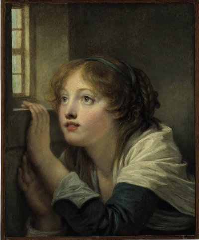 窓辺の少女 作： Jean-Baptiste Greuze