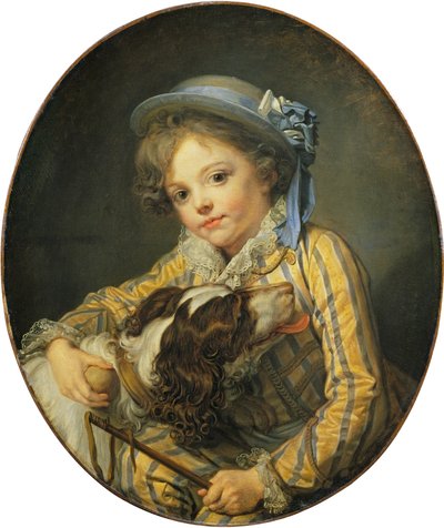 犬を連れた少年 作： Jean-Baptiste Greuze