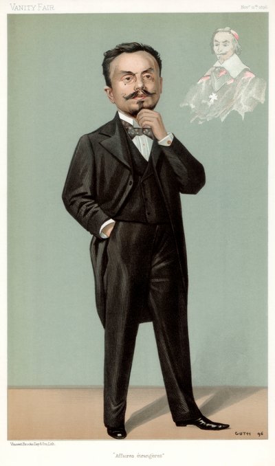 アフェールエトランジェ、ガブリエルハノー、フランスの政治家、1896年 作： Jean Baptiste Guth