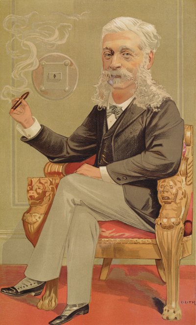 バロンアルフォンスデロスチャイルド、バニティフェアのイラスト、1894年カラーリソ 作： Jean Baptiste Guth