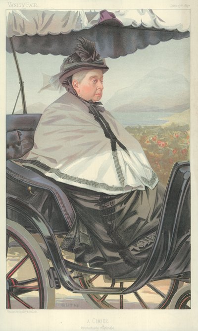 ビクトリア女王、シミエ、遊歩道マチナーレ、1897年6月17日、バニティフェア漫画 作： Jean Baptiste Guth