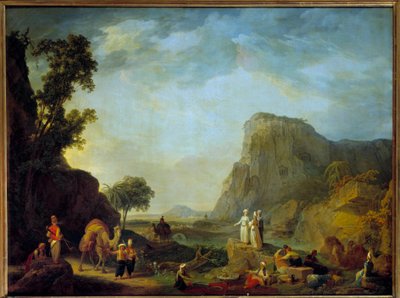 Jean Baptiste Hilaire (1753-1822年頃) による東洋の風景画 19世紀 0,65x0,85メートル 作： Jean Baptiste Hilaire