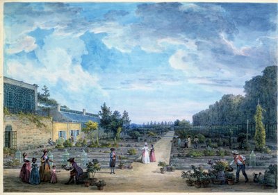ジャルダン デュ ロワ (現在のジャルダン デ プラント) の眺めジャン バティスト イレール (1753-1822) によるリトグラフィー 1794 年、パリ、B.N. 作： Jean Baptiste Hilaire