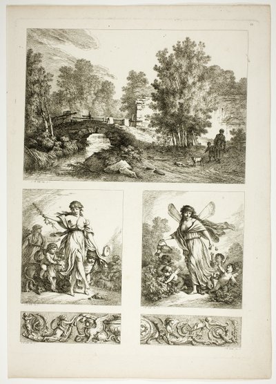 プレート 22/38 から Oeuvres de J. B. Huet 作： Jean Baptiste Huet