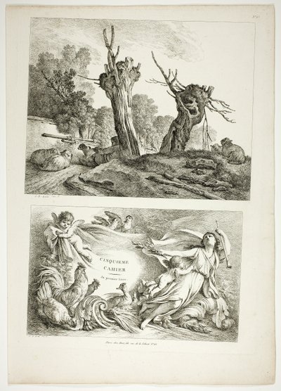 プレート 25/38 から Oeuvres de J. B. Huet 作： Jean Baptiste Huet
