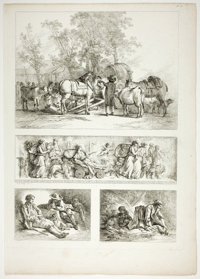 プレート 27/38 から Oeuvres de J. B. Huet 作： Jean Baptiste Huet